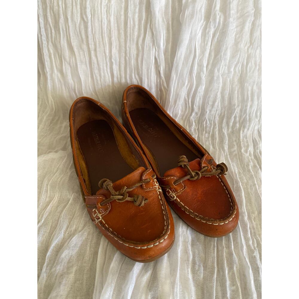 Sebago Women’s Felucca Lace Brown Loafer Leather SZ 8.5M